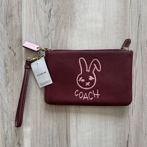 Coach Lunar New Year Small Wristlet with Rabbit